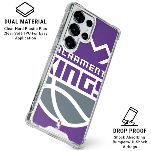 NBA Sacramento Kings Large Logo Galaxy S25 Ultra Clear Case