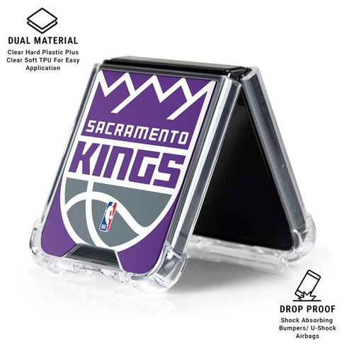 NBA Sacramento Kings Large Logo Galaxy Z Flip6 Clear Case