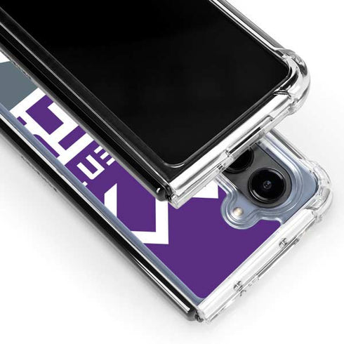 NBA Sacramento Kings Large Logo Galaxy Z Fold5 5G Clear Case