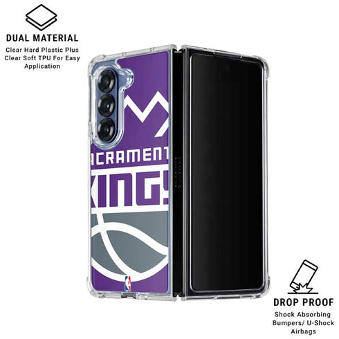 NBA Sacramento Kings Large Logo Galaxy Z Fold6 Clear Case