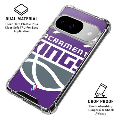 NBA Sacramento Kings Large Logo Google Pixel 10 Clear Case
