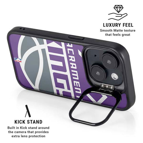 NBA Sacramento Kings Large Logo iPhone 14 Plus Kickstand Case