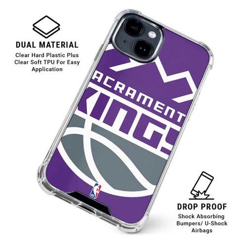 NBA Sacramento Kings Large Logo iPhone 15 Clear Case