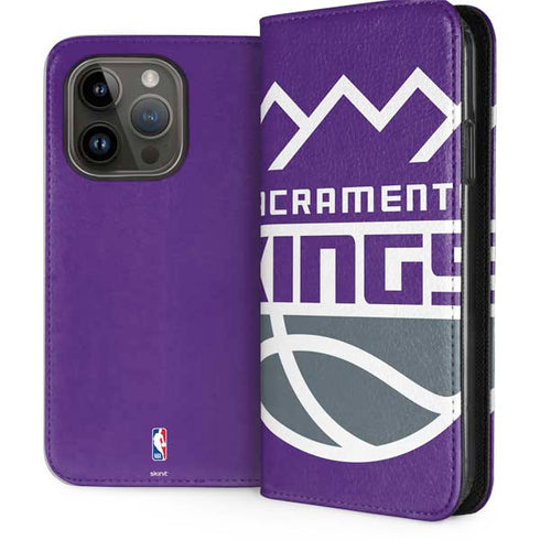 NBA Sacramento Kings Large Logo iPhone 15 Pro Folio Case