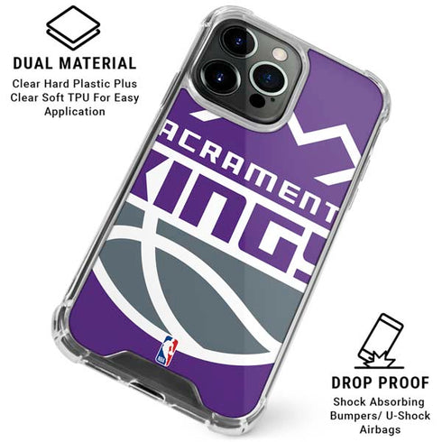 NBA Sacramento Kings Large Logo iPhone 16 Pro Max Clear Case