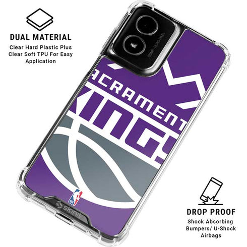 NBA Sacramento Kings Large Logo Moto G Power 5G (2024) Clear Case