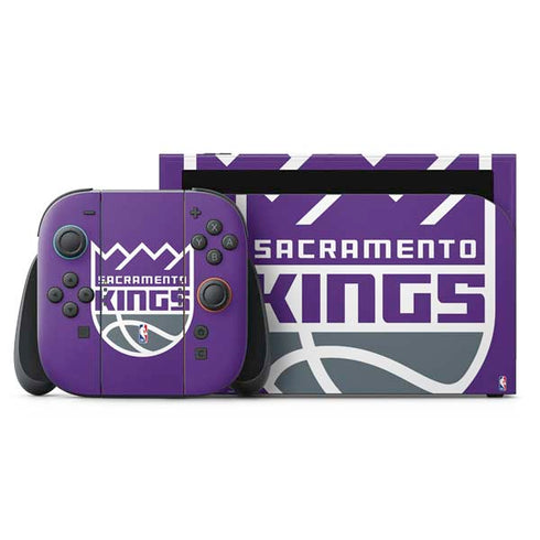 NBA Sacramento Kings Large Logo Nintendo Switch 2 (2025) with Joy-Con Skin