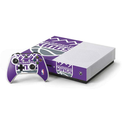 NBA Sacramento Kings Large Logo Xbox One S Console and Controller Bundle Skin