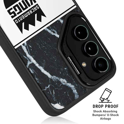 NBA Sacramento Kings Marble Galaxy S24 FE Kickstand Case
