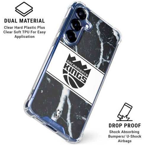 NBA Sacramento Kings Marble Galaxy S25 Plus Clear Case