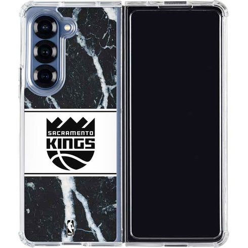 NBA Sacramento Kings Marble Galaxy Z Fold6 Clear Case