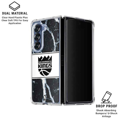 NBA Sacramento Kings Marble Galaxy Z Fold6 Clear Case