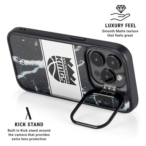NBA Sacramento Kings Marble iPhone 14 Pro Kickstand Case