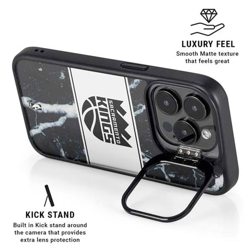 NBA Sacramento Kings Marble iPhone 14 Pro Max Kickstand Case