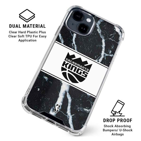NBA Sacramento Kings Marble iPhone 15 Clear Case