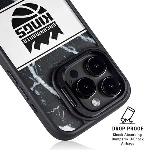 NBA Sacramento Kings Marble iPhone 15 Pro Max Kickstand Case