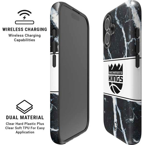 NBA Sacramento Kings Marble iPhone 16 Magsafe Impact Case