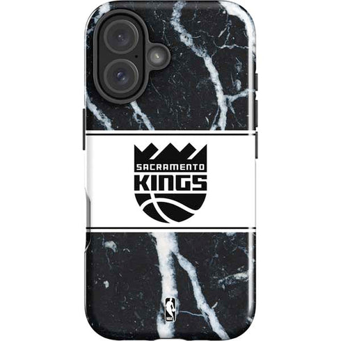 NBA Sacramento Kings Marble iPhone 16 Plus Impact Case