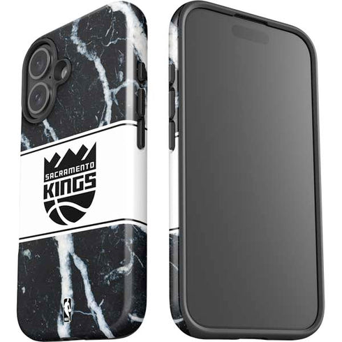 NBA Sacramento Kings Marble iPhone 16 Plus Impact Case