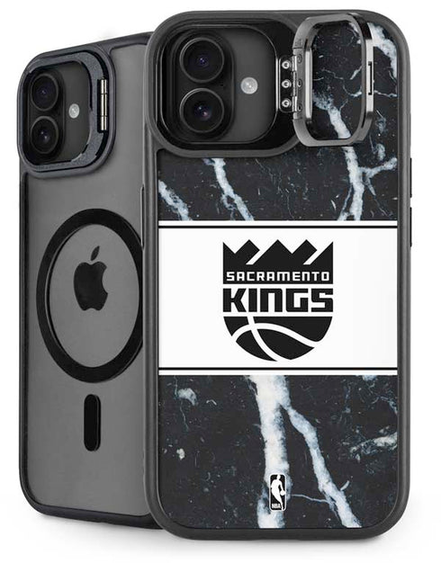 NBA Sacramento Kings Marble iPhone 16 Plus Kickstand Case
