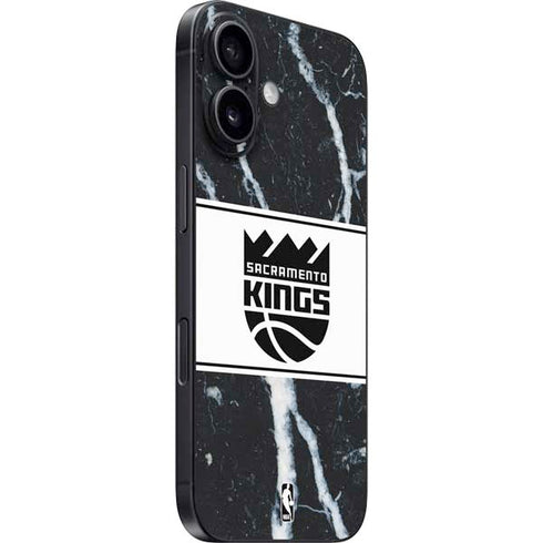 NBA Sacramento Kings Marble iPhone 16 Plus Skin