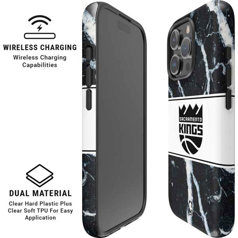 NBA Sacramento Kings Marble iPhone 16 Pro Magsafe Impact Case