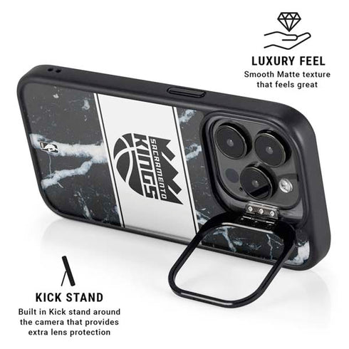 NBA Sacramento Kings Marble iPhone 16 Pro Max Kickstand Case
