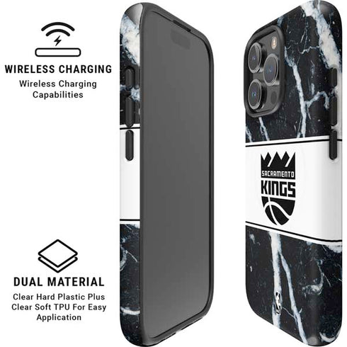 NBA Sacramento Kings Marble iPhone 16 Pro Max Magsafe Impact Case