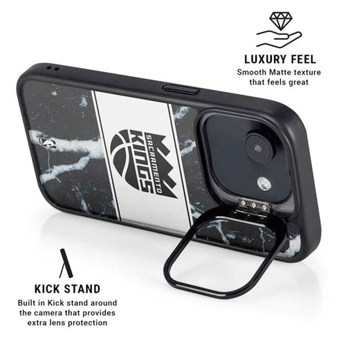NBA Sacramento Kings Marble iPhone 16e Kickstand Case
