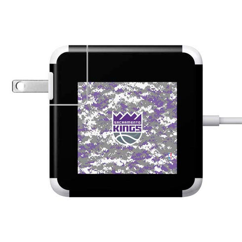 NBA Sacramento Kings Purple Digi Camo 85W Power Adapter (15 and 17 inch MacBook Pro Charger) Skin