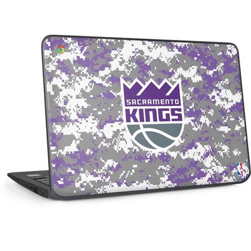 NBA Sacramento Kings Purple Digi Camo HP Chromebook Skin