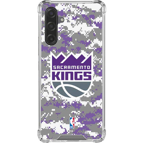 NBA Sacramento Kings Purple Digi Camo Galaxy A17 Clear Case