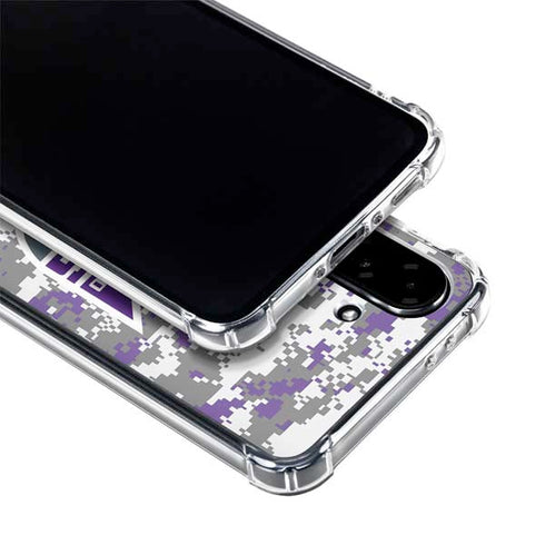NBA Sacramento Kings Purple Digi Camo Galaxy A36 5G Clear Case