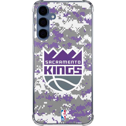 NBA Sacramento Kings Purple Digi Camo Galaxy A55 5G Clear Case