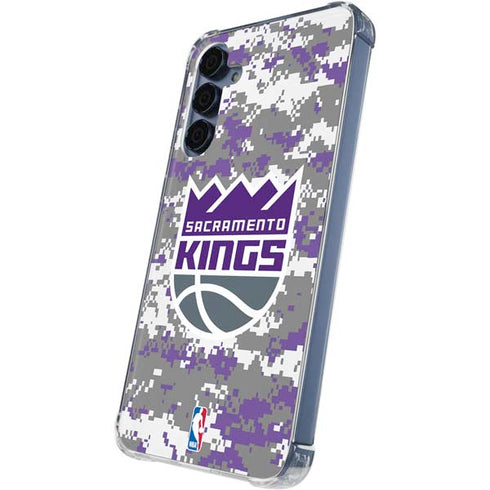 NBA Sacramento Kings Purple Digi Camo Galaxy A55 5G Clear Case