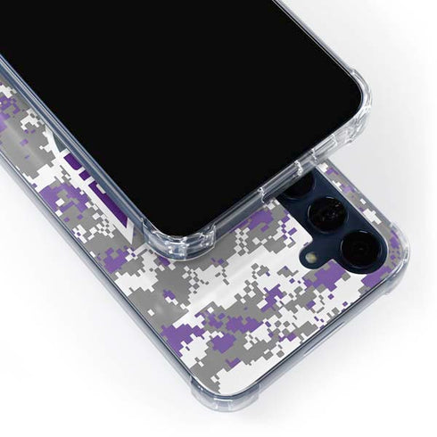NBA Sacramento Kings Purple Digi Camo Galaxy A55 5G Clear Case