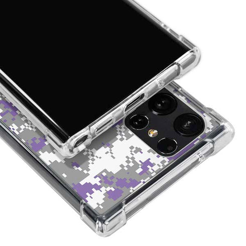 NBA Sacramento Kings Purple Digi Camo Galaxy S23 Ultra Clear Case