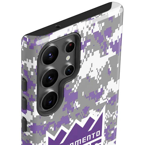 NBA Sacramento Kings Purple Digi Camo Galaxy S23 Ultra Pro Case