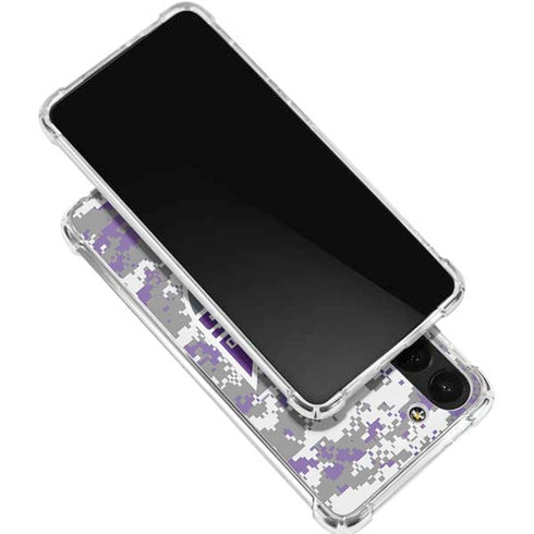 NBA Sacramento Kings Purple Digi Camo Galaxy S24 FE Clear Case
