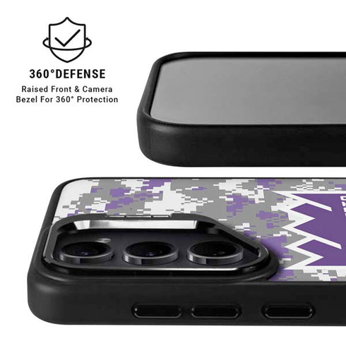 NBA Sacramento Kings Purple Digi Camo Galaxy S25 Kickstand Case