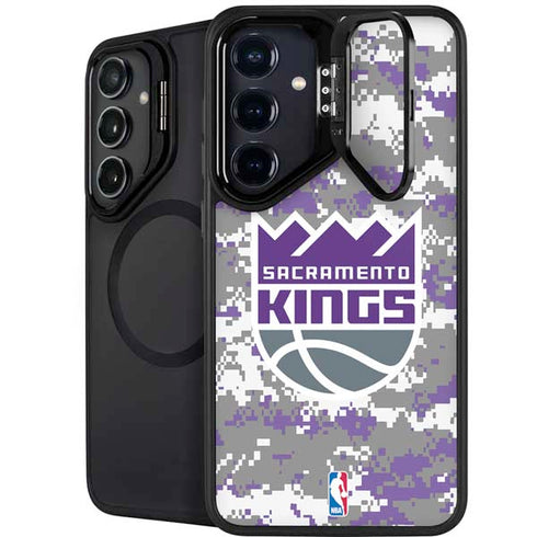 NBA Sacramento Kings Purple Digi Camo Galaxy S25 Plus Kickstand Case