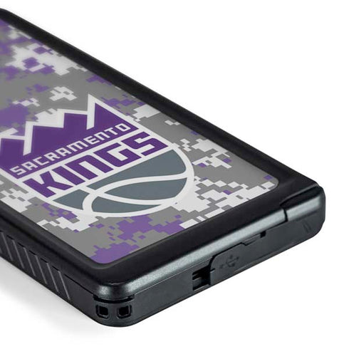 NBA Sacramento Kings Purple Digi Camo Galaxy S24 Ultra Waterproof Case
