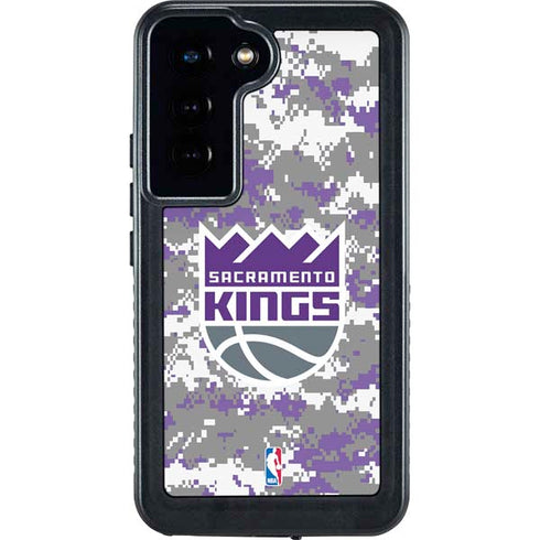 NBA Sacramento Kings Purple Digi Camo Galaxy S24 Waterproof Case