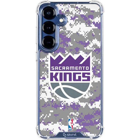 NBA Sacramento Kings Purple Digi Camo Galaxy S25 Clear Case