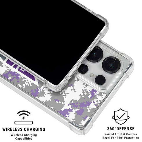 NBA Sacramento Kings Purple Digi Camo Galaxy S25 Ultra Clear Case