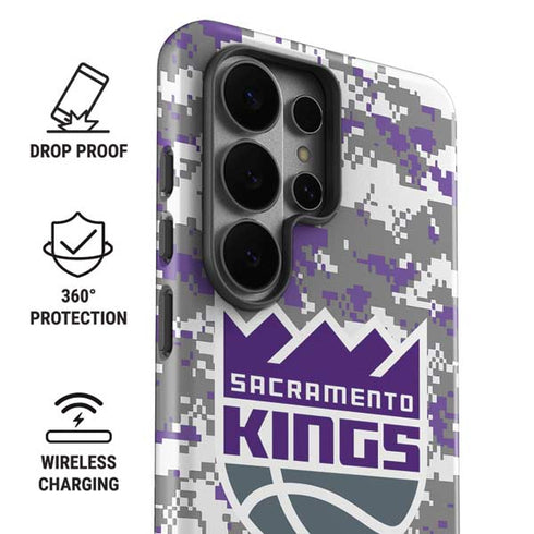 NBA Sacramento Kings Purple Digi Camo Galaxy S26 Ultra Impact Case