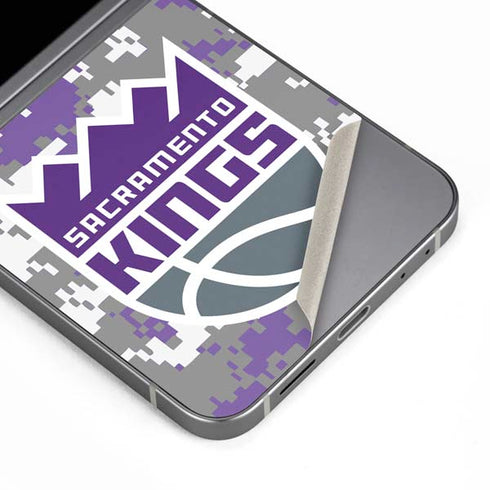 NBA Sacramento Kings Purple Digi Camo Galaxy Z Flip6 Skin