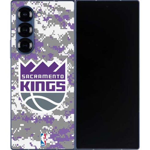 NBA Sacramento Kings Purple Digi Camo Galaxy Z Fold6 Skin