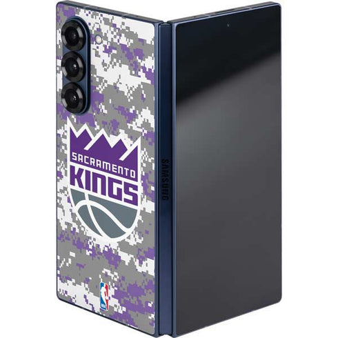NBA Sacramento Kings Purple Digi Camo Galaxy Z Fold6 Skin