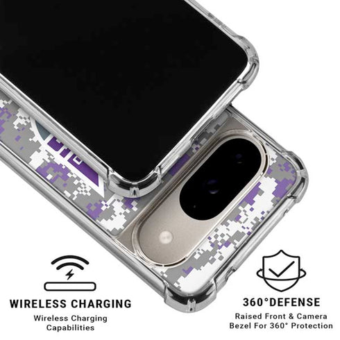 NBA Sacramento Kings Purple Digi Camo Google Pixel 10 Clear Case